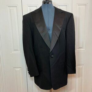 Vintage Perry Ellis Virgin Wool Tuxedo Jacket Size 40R